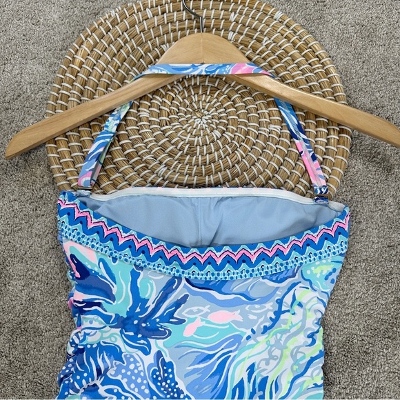 Lilly Pulitzer Women’s Justina One Piece Swimsuit in Shade Seekers Engineered 4 - Picture 6 of 16